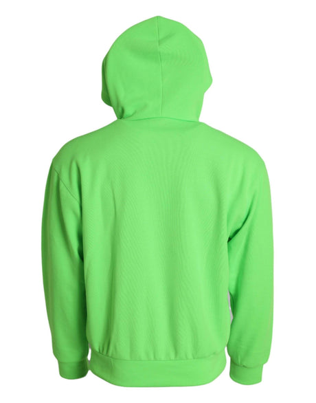 Dolce & Gabbana Neon Green Hooded Full Zip Top Sweater - Hilstor