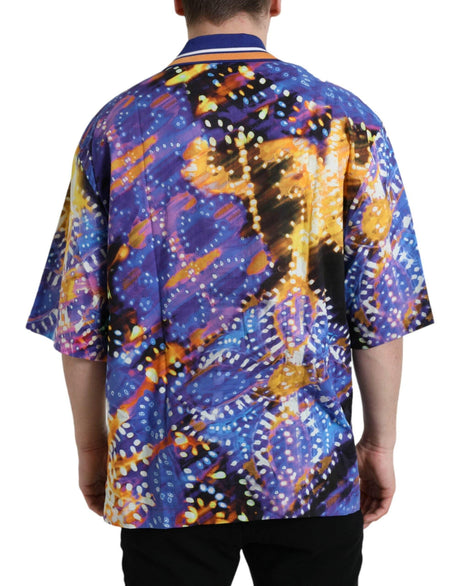 Dolce & Gabbana Multicolor Luminarie Print Cotton Casual Shirt - Hilstor