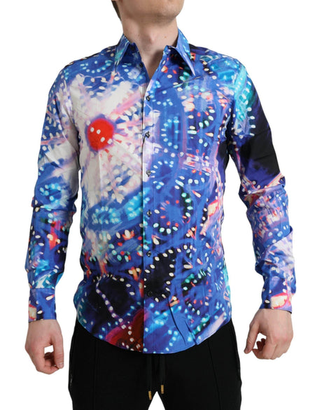 Dolce & Gabbana Multicolor Luminarie Slim MARTINI Shirt - Hilstor