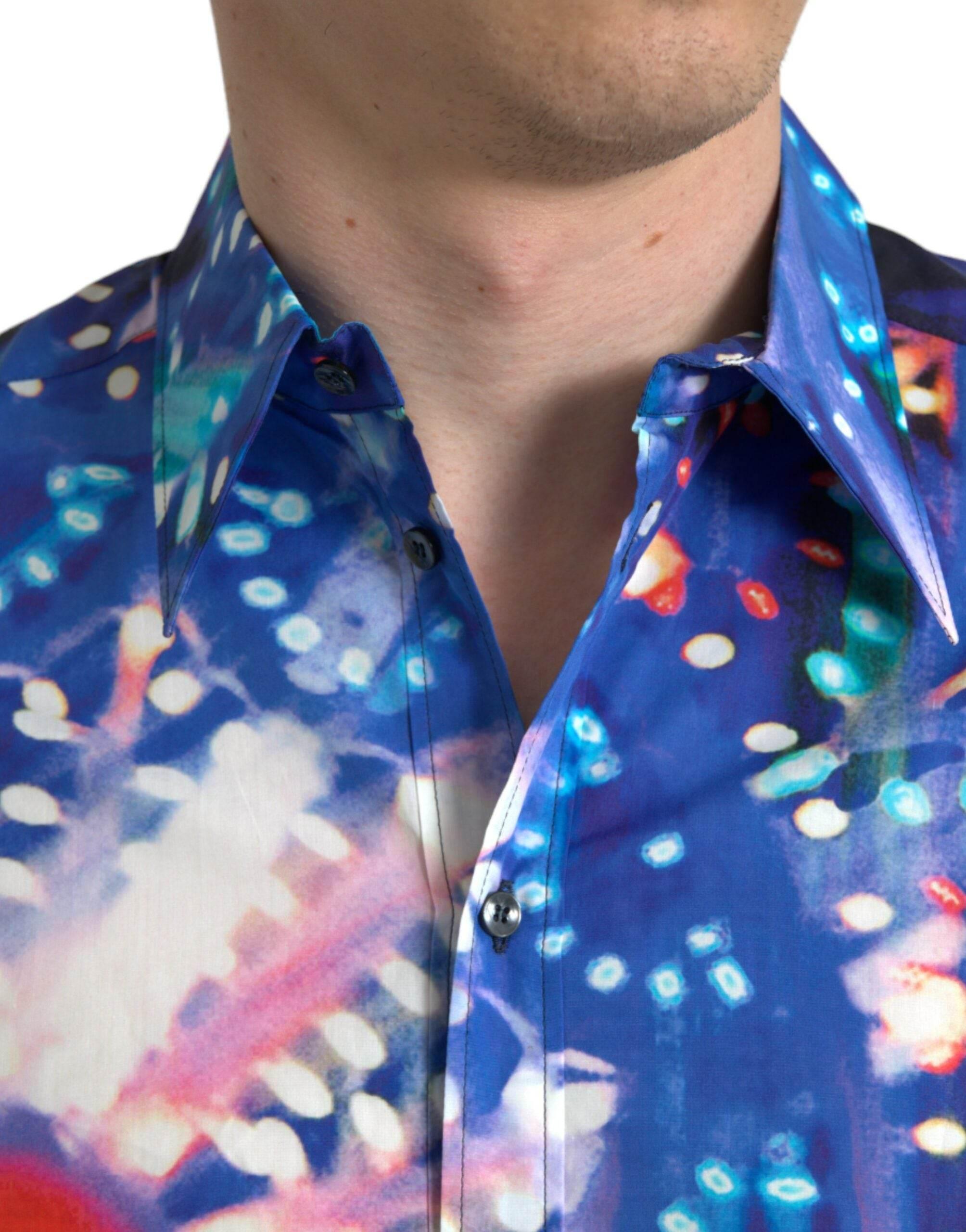 Dolce & Gabbana Multicolor Luminarie Slim MARTINI Shirt - Hilstor