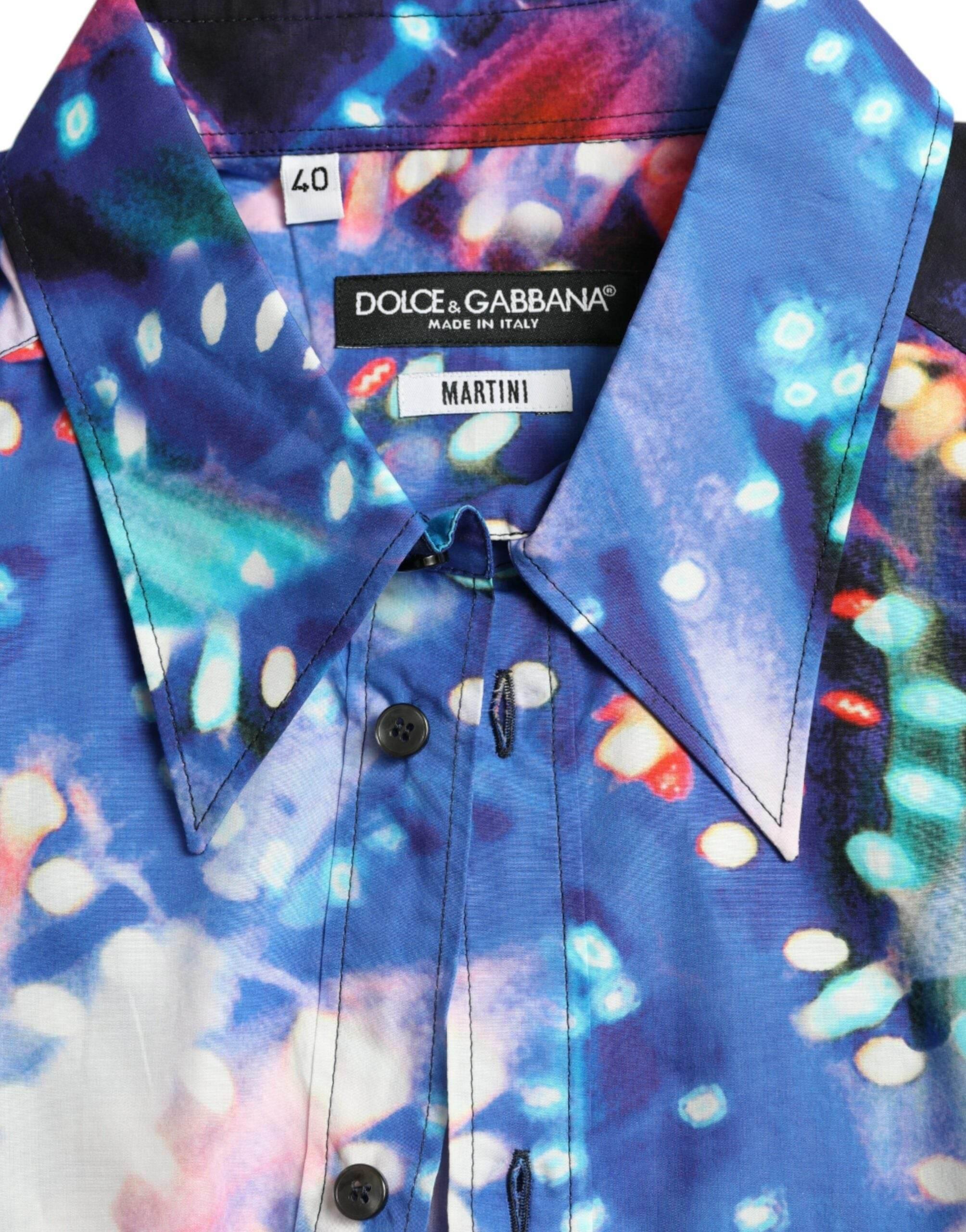 Dolce & Gabbana Multicolor Luminarie Slim MARTINI Shirt - Hilstor