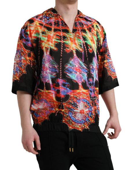 Dolce & Gabbana Multicolor Luminarie Print Cotton T-shirt - Hilstor