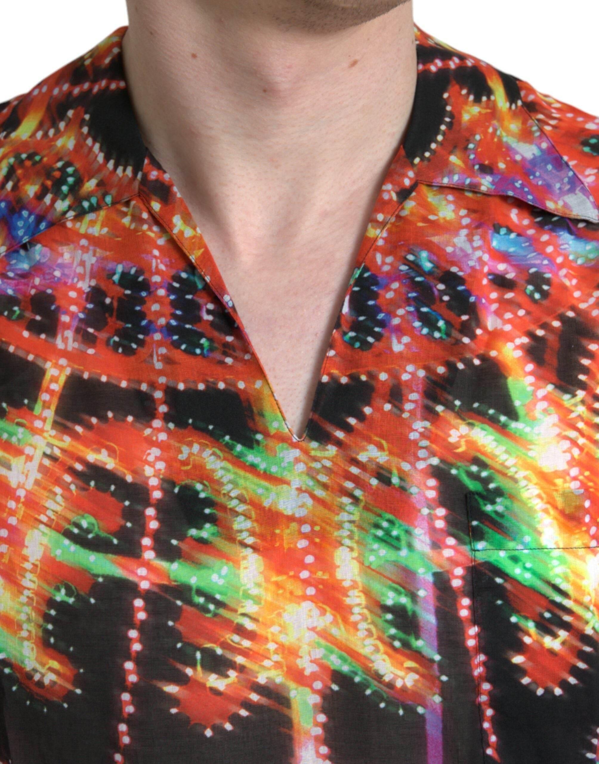 Dolce & Gabbana Multicolor Luminarie Print Cotton T-shirt - Hilstor