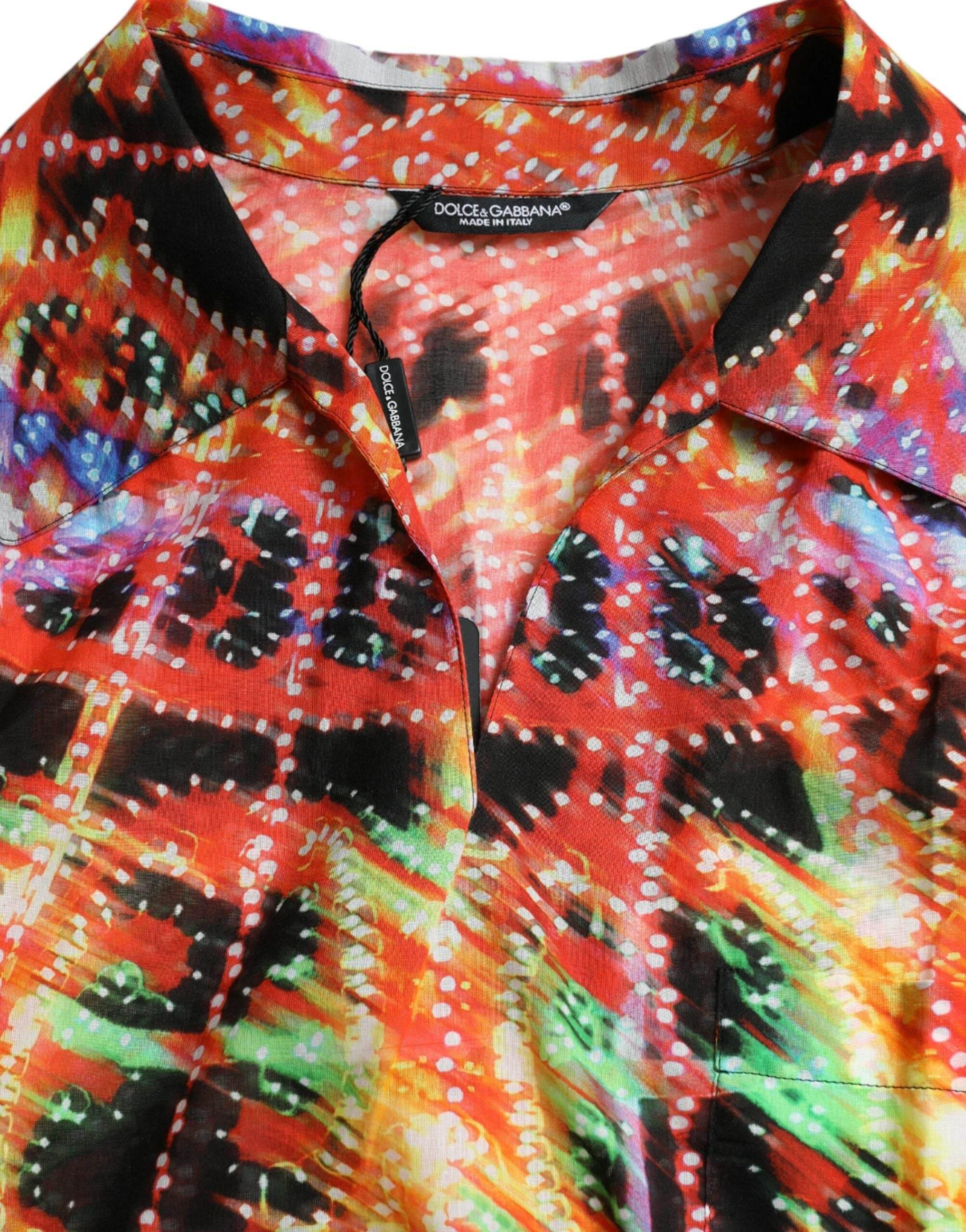 Dolce & Gabbana Multicolor Luminarie Print Cotton T-shirt - Hilstor
