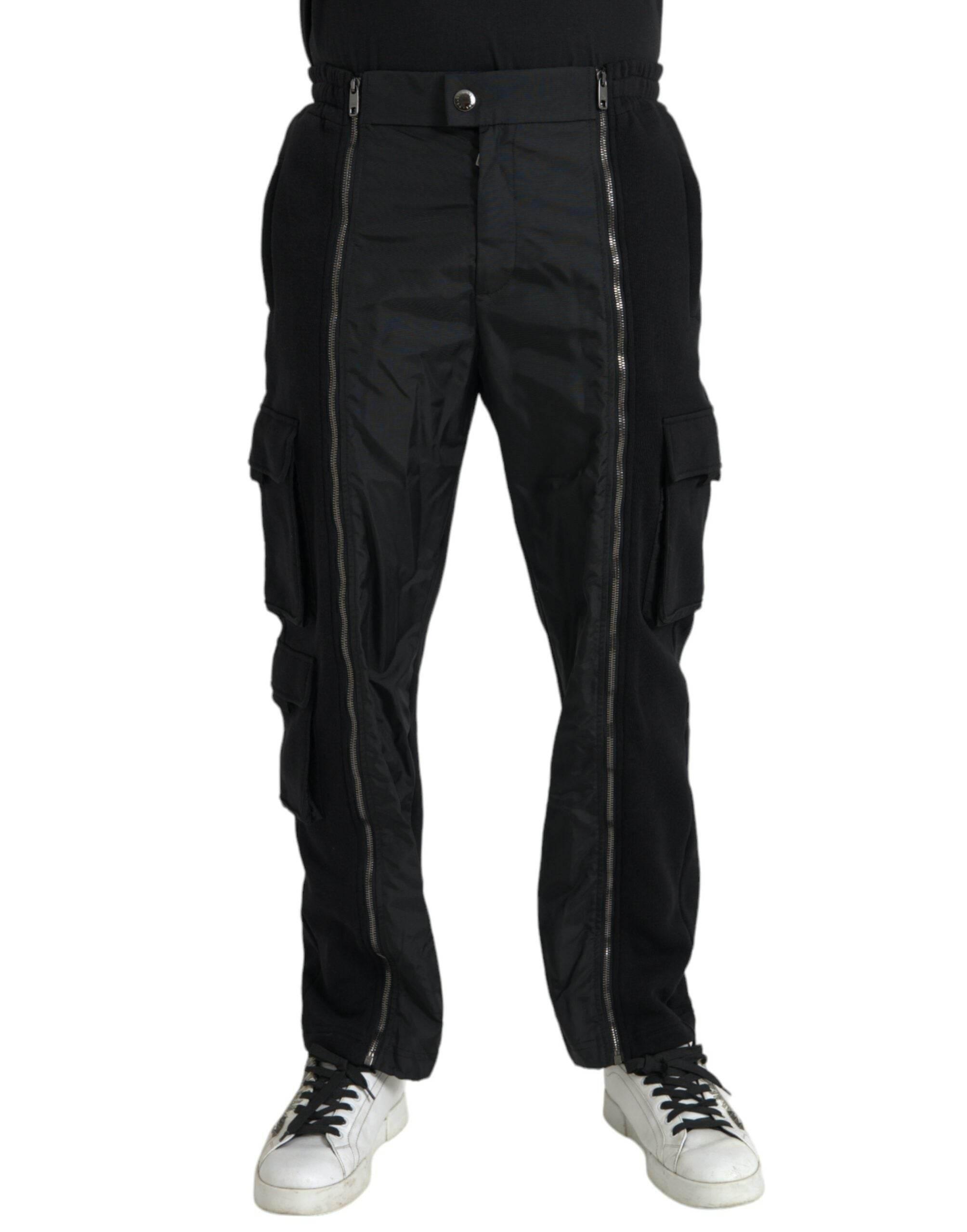 Dolce & Gabbana Black Cotton Blend Skinny Pants - Hilstor