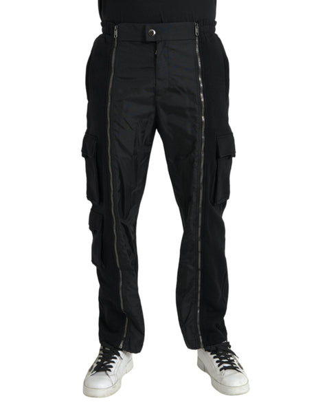 Dolce & Gabbana Black Cotton Blend Skinny Pants - Hilstor
