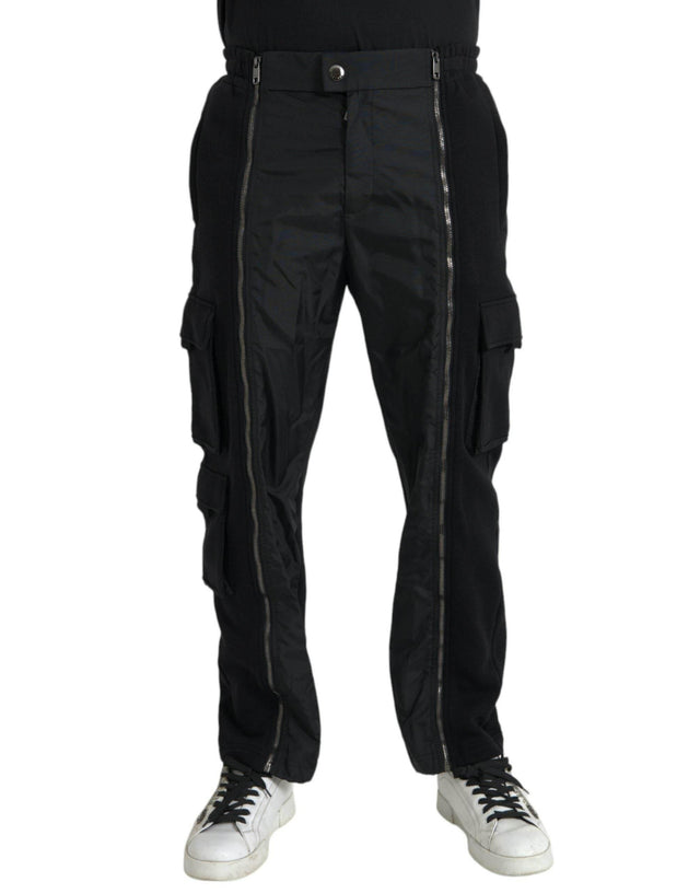 Dolce & Gabbana Black Cotton Blend Skinny Pants - Hilstor