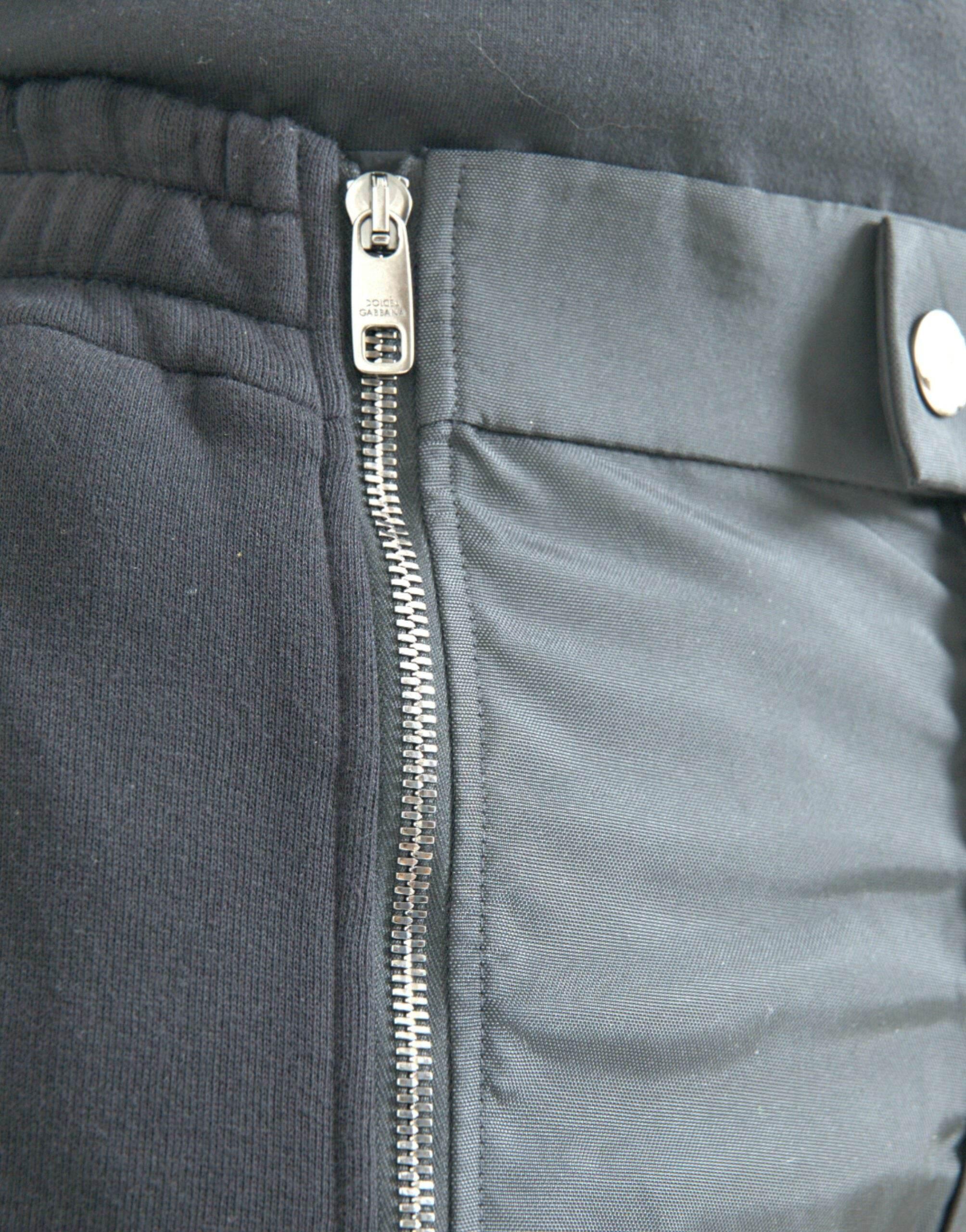 Dolce & Gabbana Black Cotton Blend Skinny Pants - Hilstor