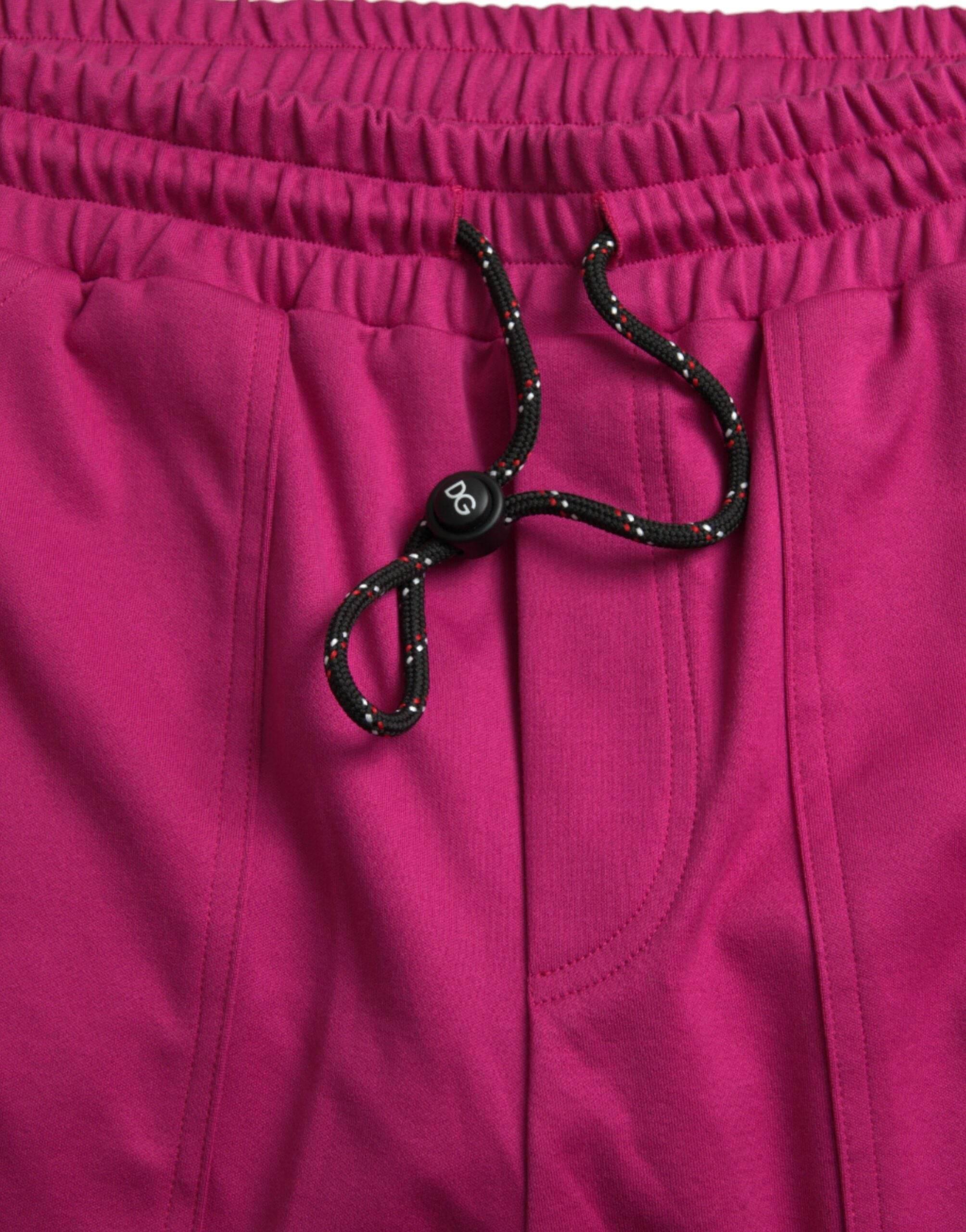 Dolce & Gabbana Pink Logo Cargo Cotton Jogger Sweatpants Pants - Hilstor