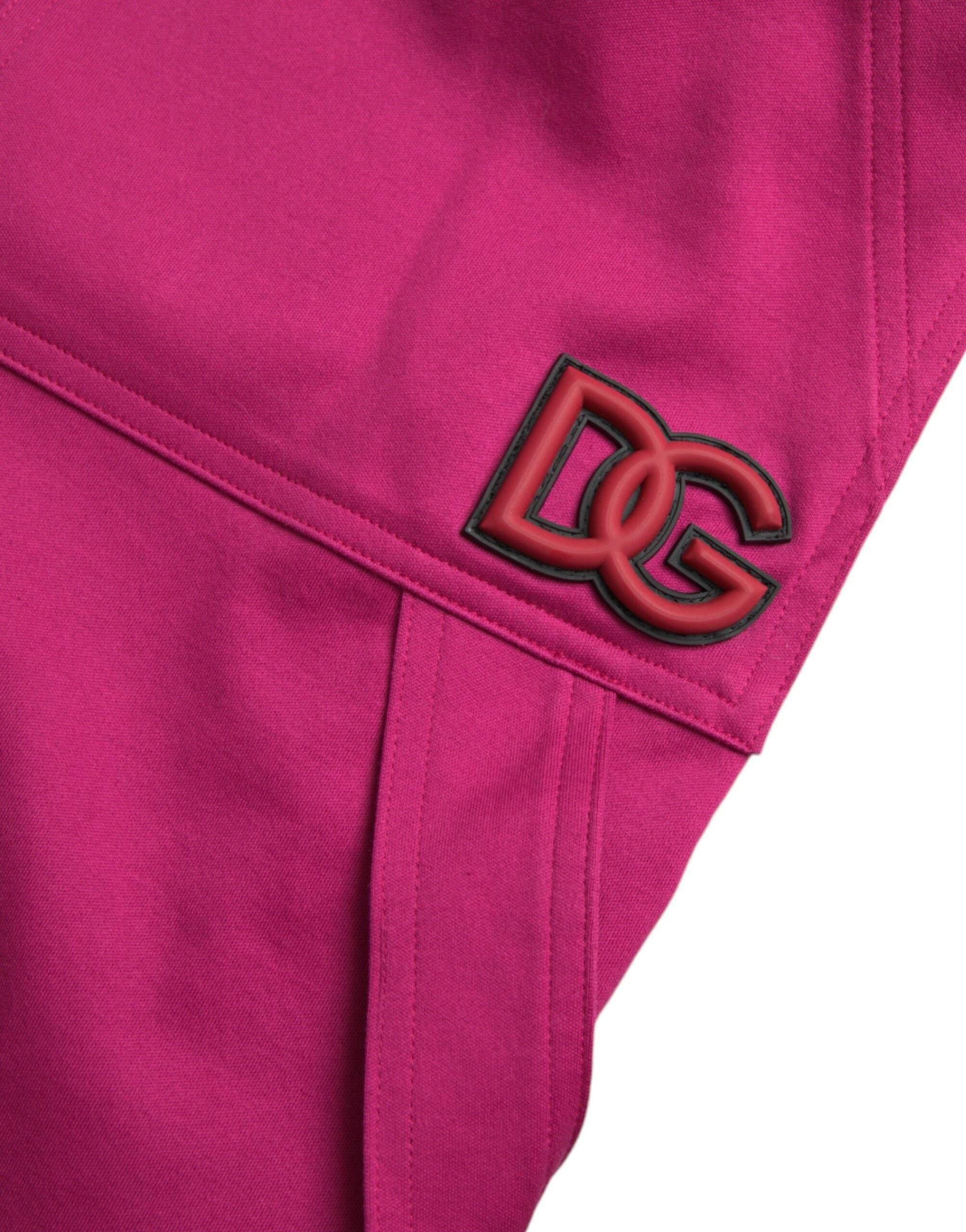 Dolce & Gabbana Pink Logo Cargo Cotton Jogger Sweatpants Pants - Hilstor