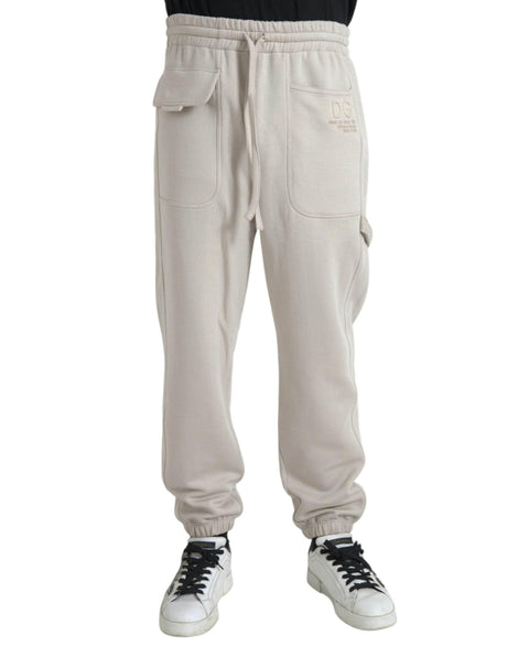 Dolce & Gabbana Off White Viscose Cargo Jogger Sweatpants Pants - Hilstor