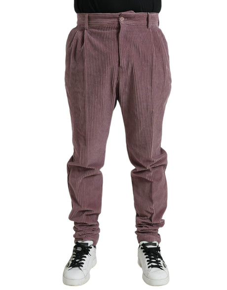 Dolce & Gabbana Purple Corduroy Cotton Stretch Skinny Pants - Hilstor