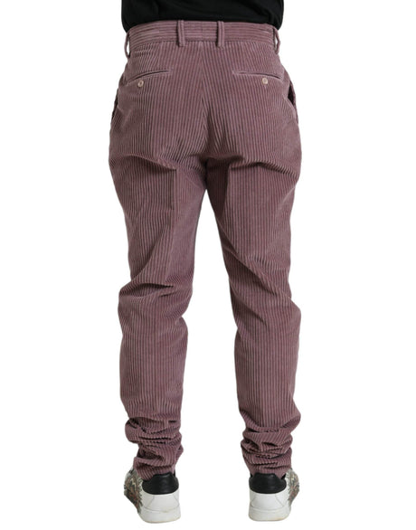 Dolce & Gabbana Purple Corduroy Cotton Stretch Skinny Pants - Hilstor