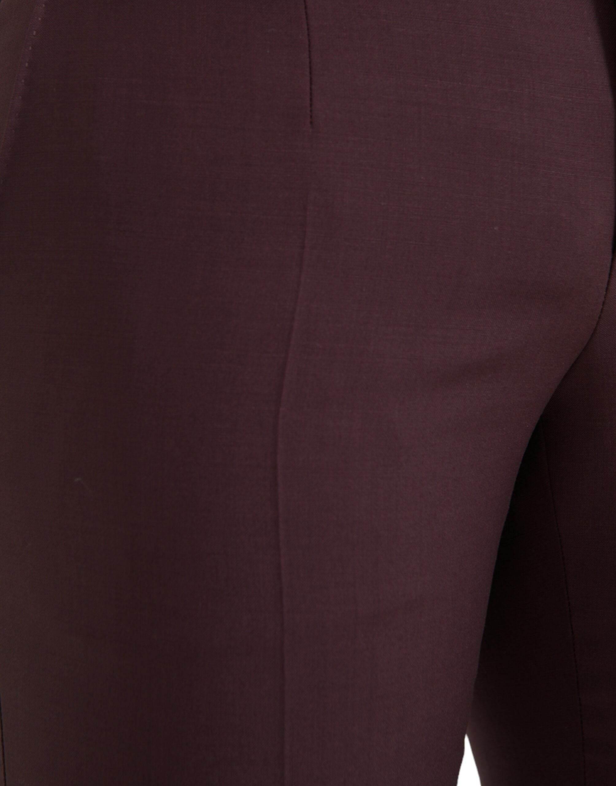Dolce & Gabbana Maroon Wool Men Slim Fit Dress Pants - Hilstor