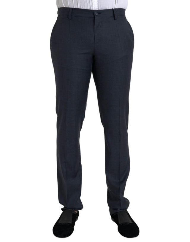 Dolce & Gabbana Blue Wool Men Skinny Dress Pants - Hilstor