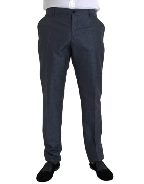 Dolce & Gabbana Blue Wool Men Skinny Dress Pants - Hilstor