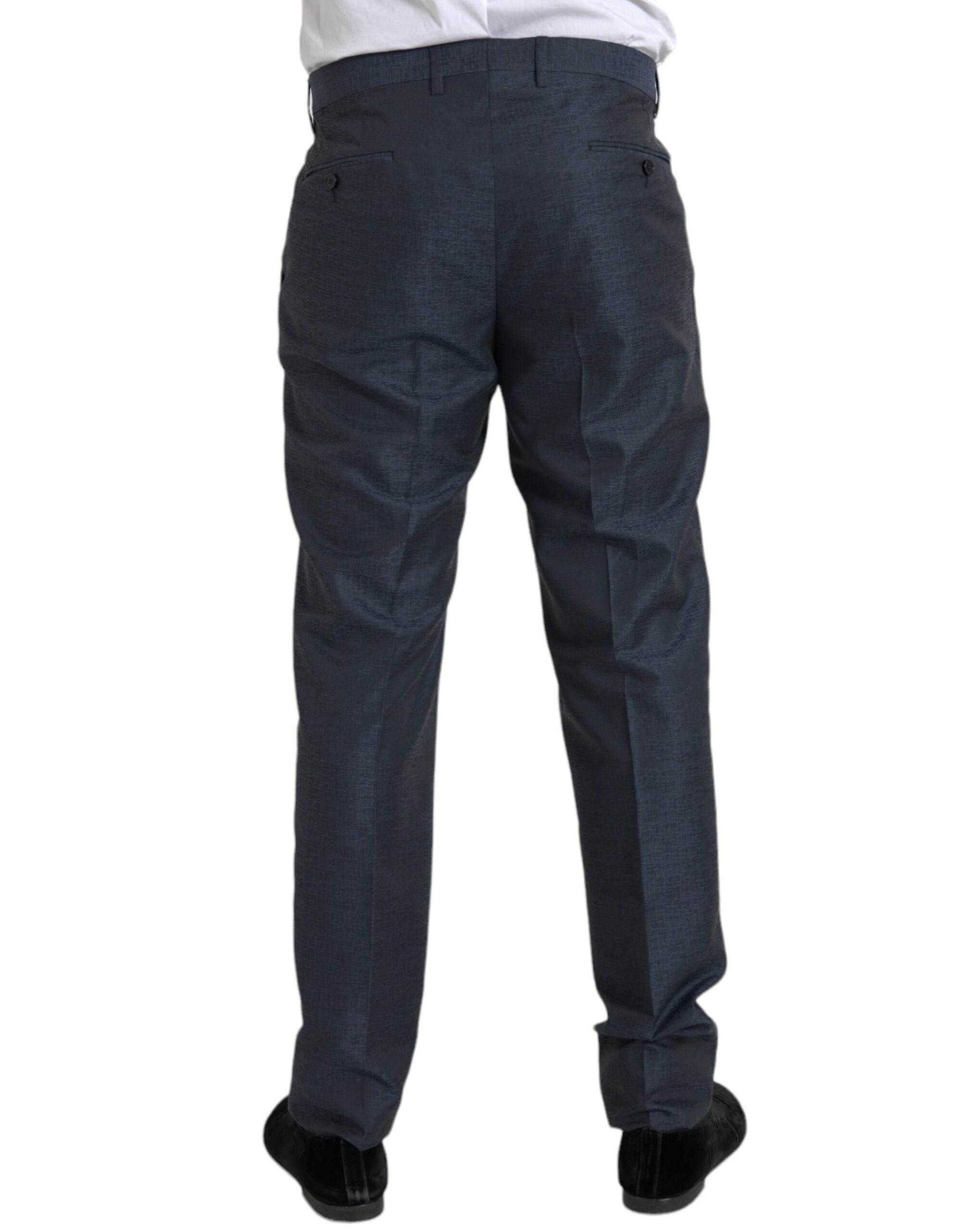 Dolce & Gabbana Blue Wool Men Skinny Dress Pants - Hilstor