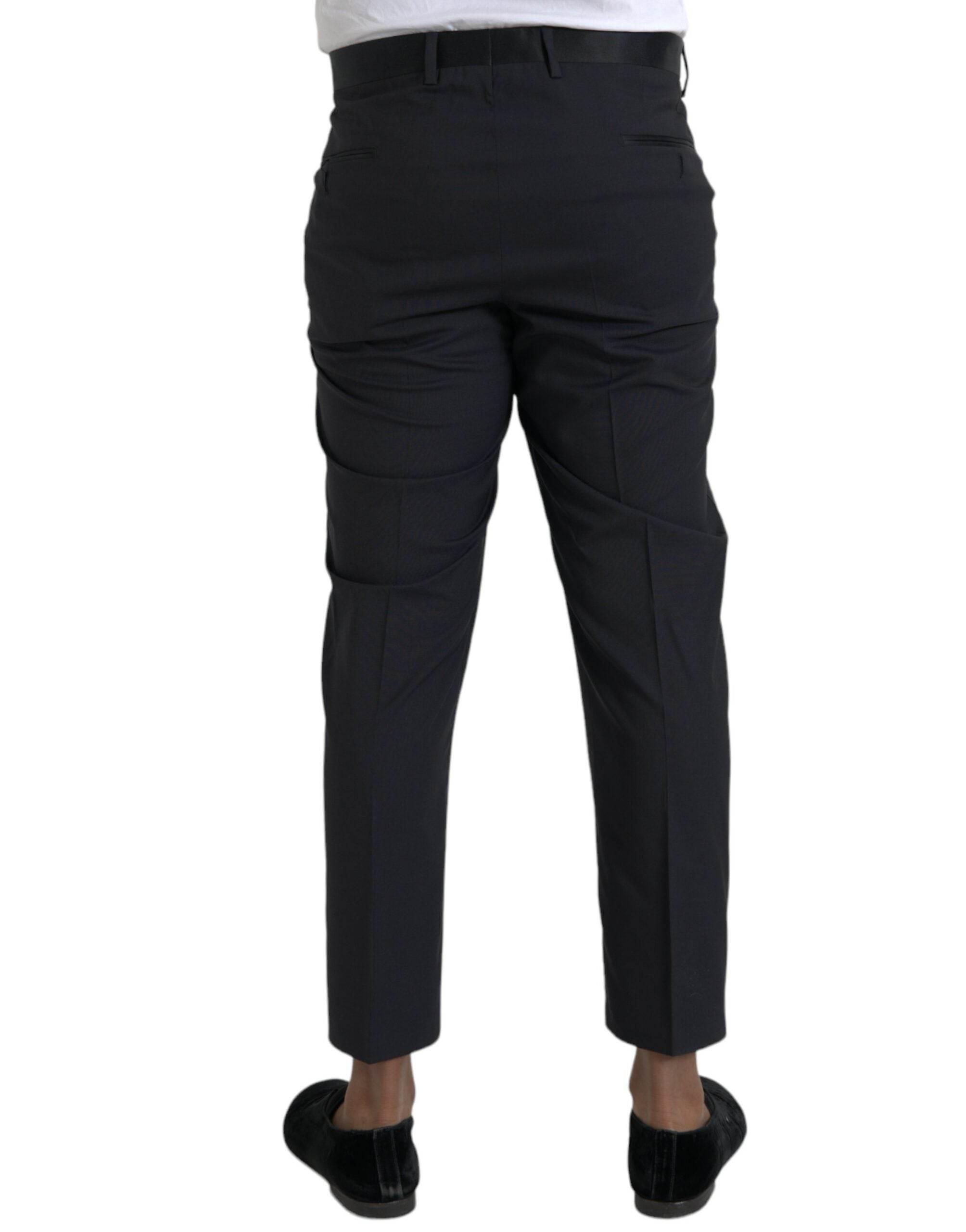 Dolce & Gabbana Blue Wool Men Skinny Dress Pants - Hilstor