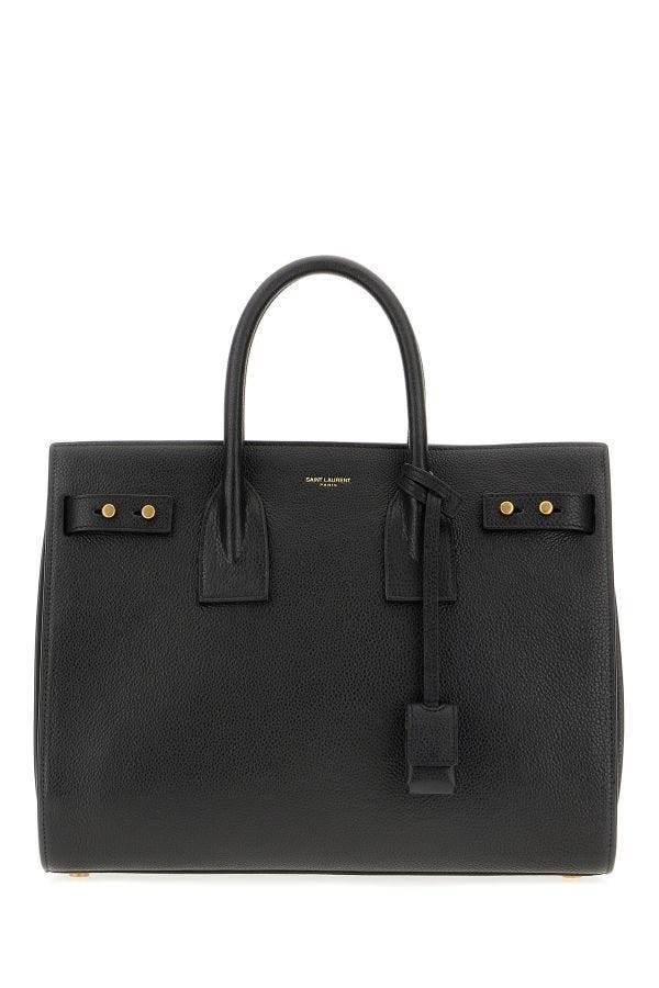Saint Laurent Black Calf Leather Sac De Jour Handbag - Hilstor