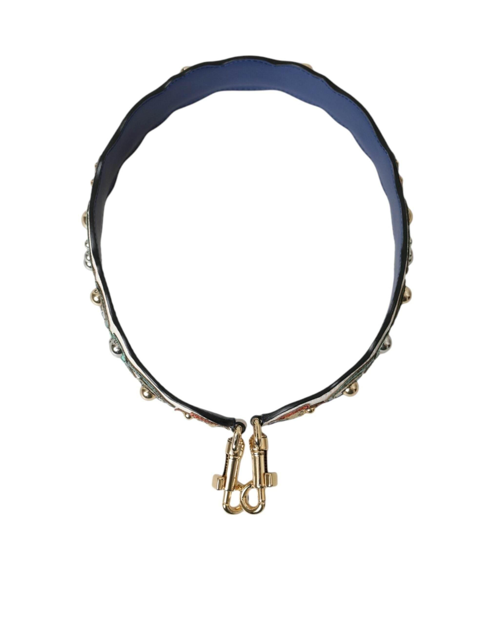 Dolce & Gabbana White Leather Handbag Belt Accessory Shoulder Strap - Hilstor