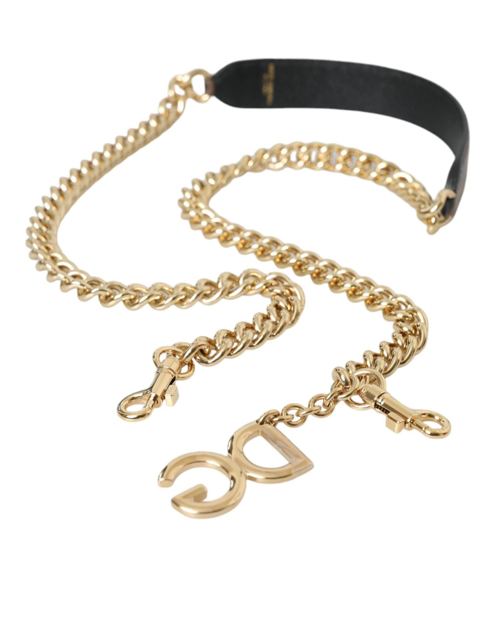 Dolce & Gabbana Brown Leopard Handbag Accessory Shoulder Strap - Hilstor
