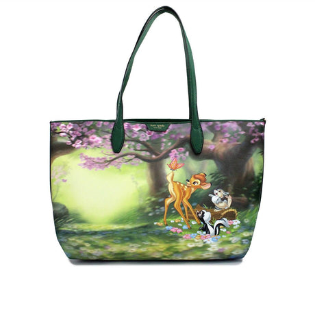 Kate Spade Disney Sutton Bambi Coated Canvas Shoulder Tote Handbag Purse - Hilstor