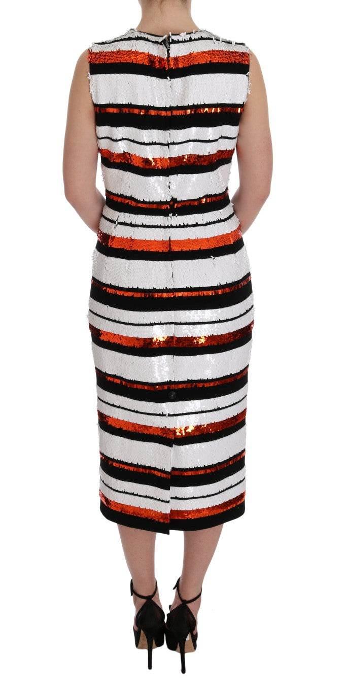 Dolce & Gabbana Sleeveless Striped Sheath Dress - Hilstor