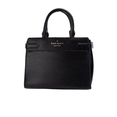 Kate Spade Staci Medium Black Saffiano Leather Crossbody Satchel Bag Handbag - Hilstor