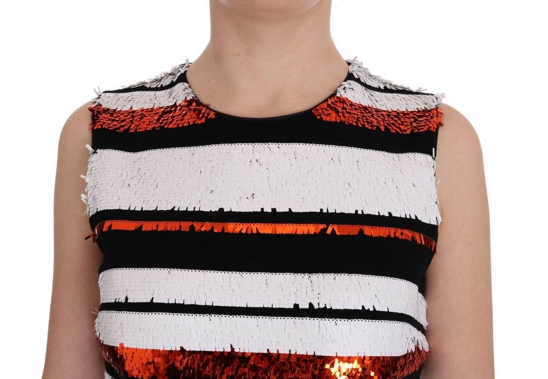 Dolce & Gabbana Sleeveless Striped Sheath Dress - Hilstor