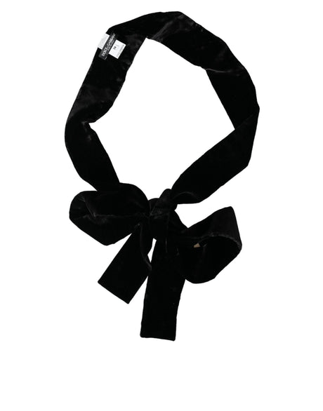 Dolce & Gabbana Black Viscose Wide Waist Women Belt - Hilstor
