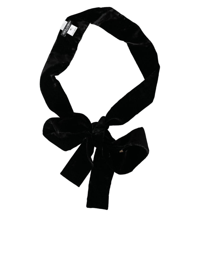 Dolce & Gabbana Black Viscose Wide Waist Women Belt - Hilstor