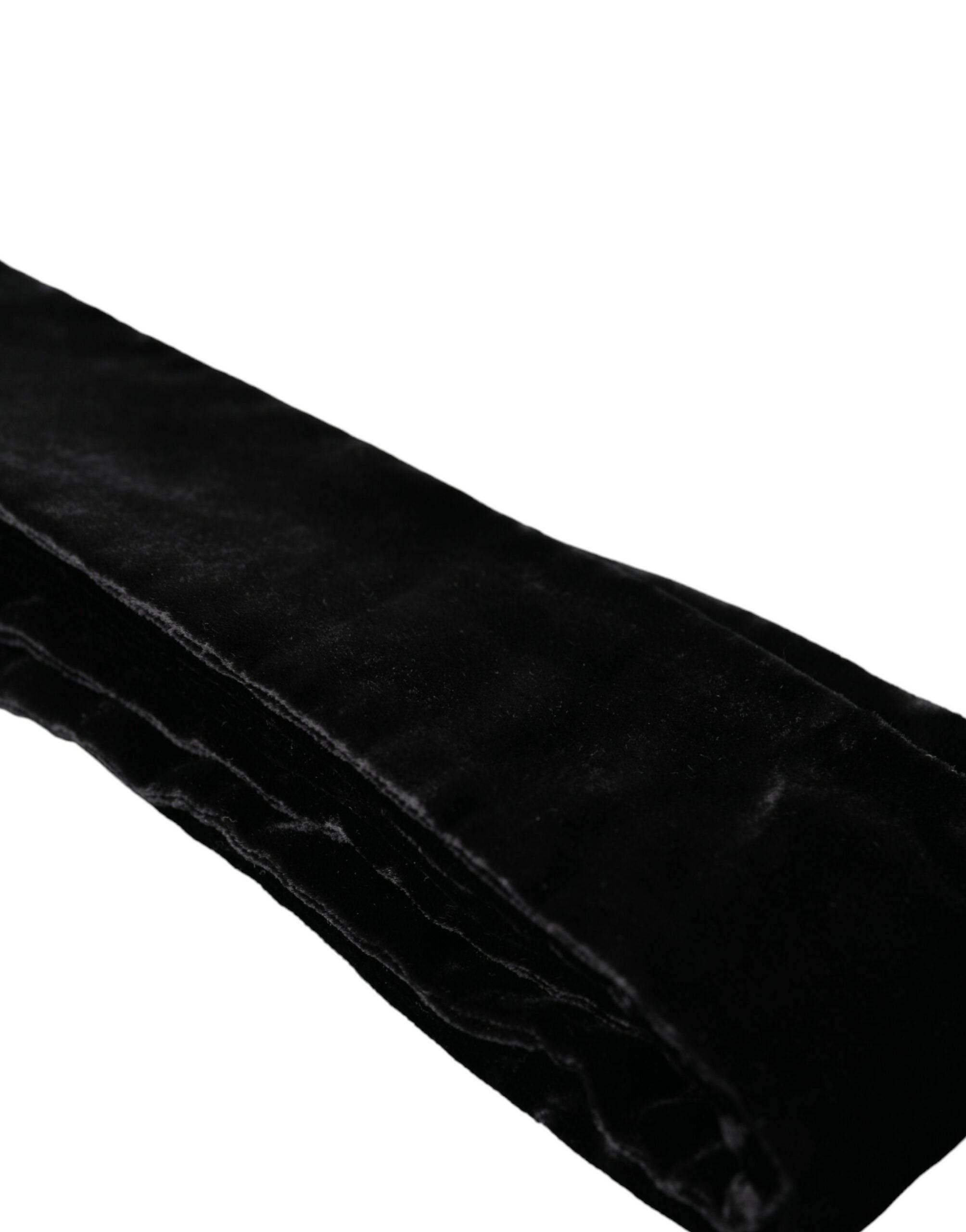 Dolce & Gabbana Black Viscose Wide Waist Women Belt - Hilstor