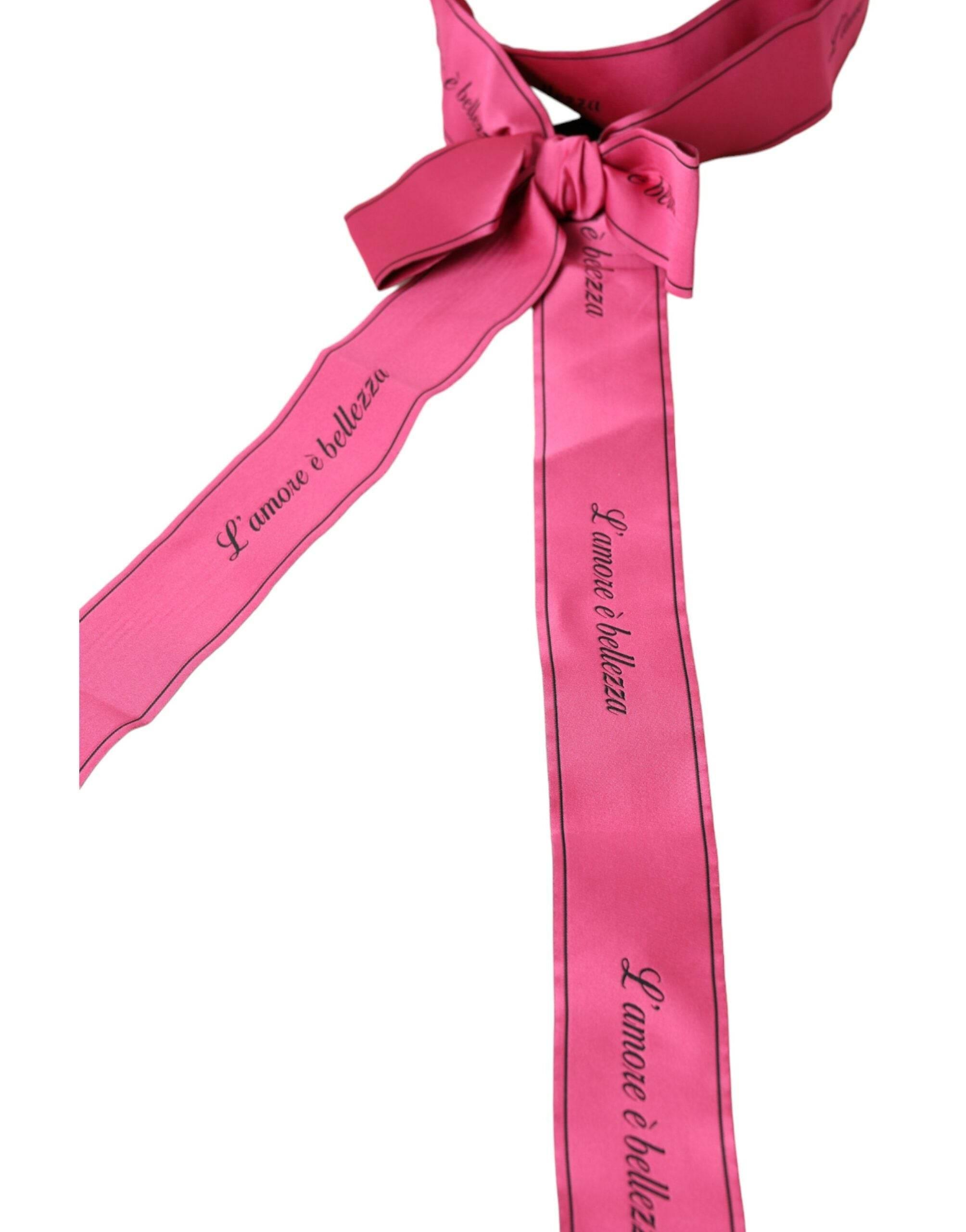 Dolce & Gabbana Pink L'Amore E'Bellezza Waist Belt - Hilstor