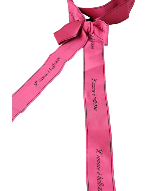 Dolce & Gabbana Pink L'Amore E'Bellezza Waist Belt - Hilstor