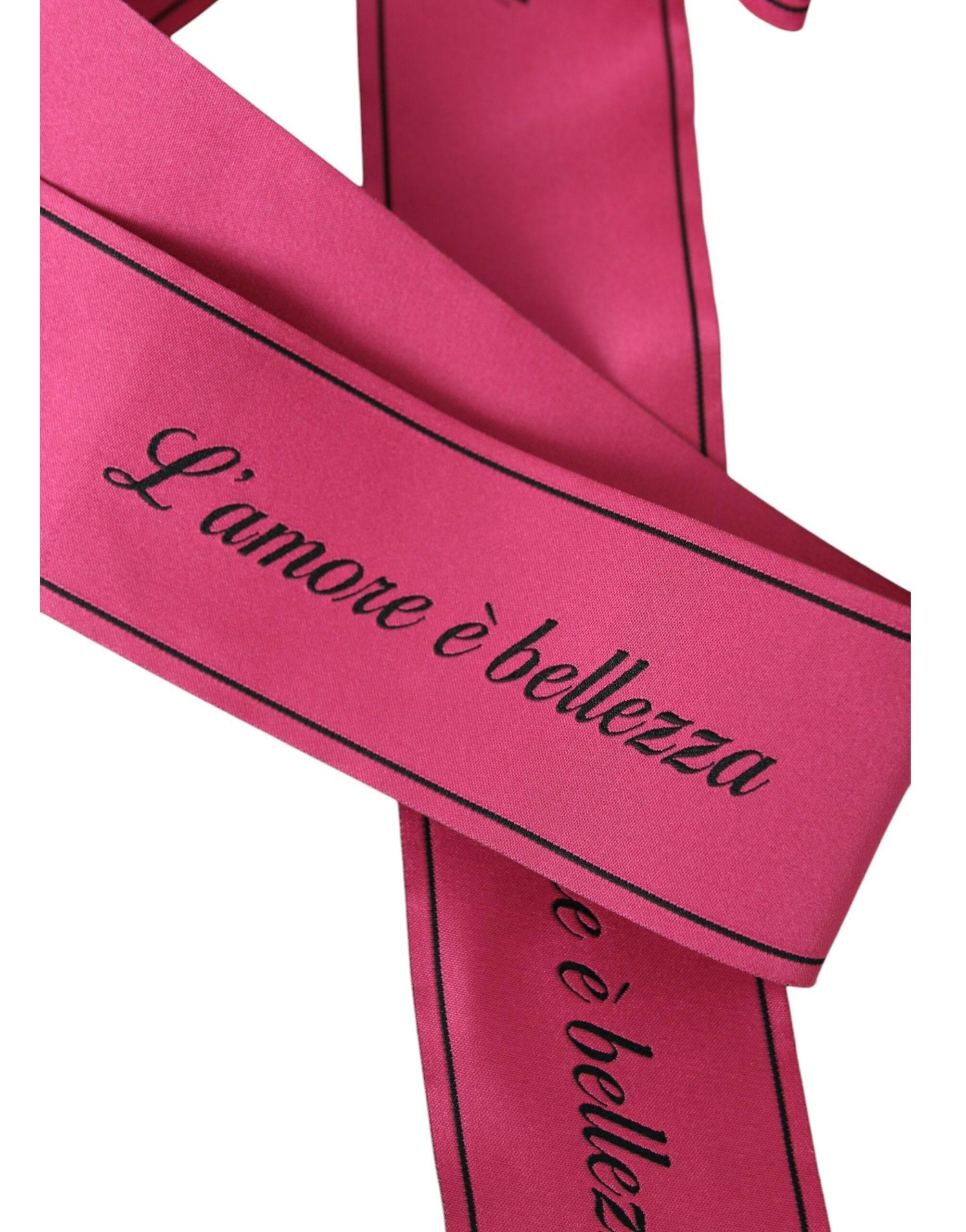 Dolce & Gabbana Pink L'Amore E'Bellezza Waist Belt - Hilstor