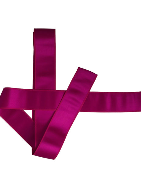 Dolce & Gabbana Fuchsia Pink Silk Waist Women Belt - Hilstor