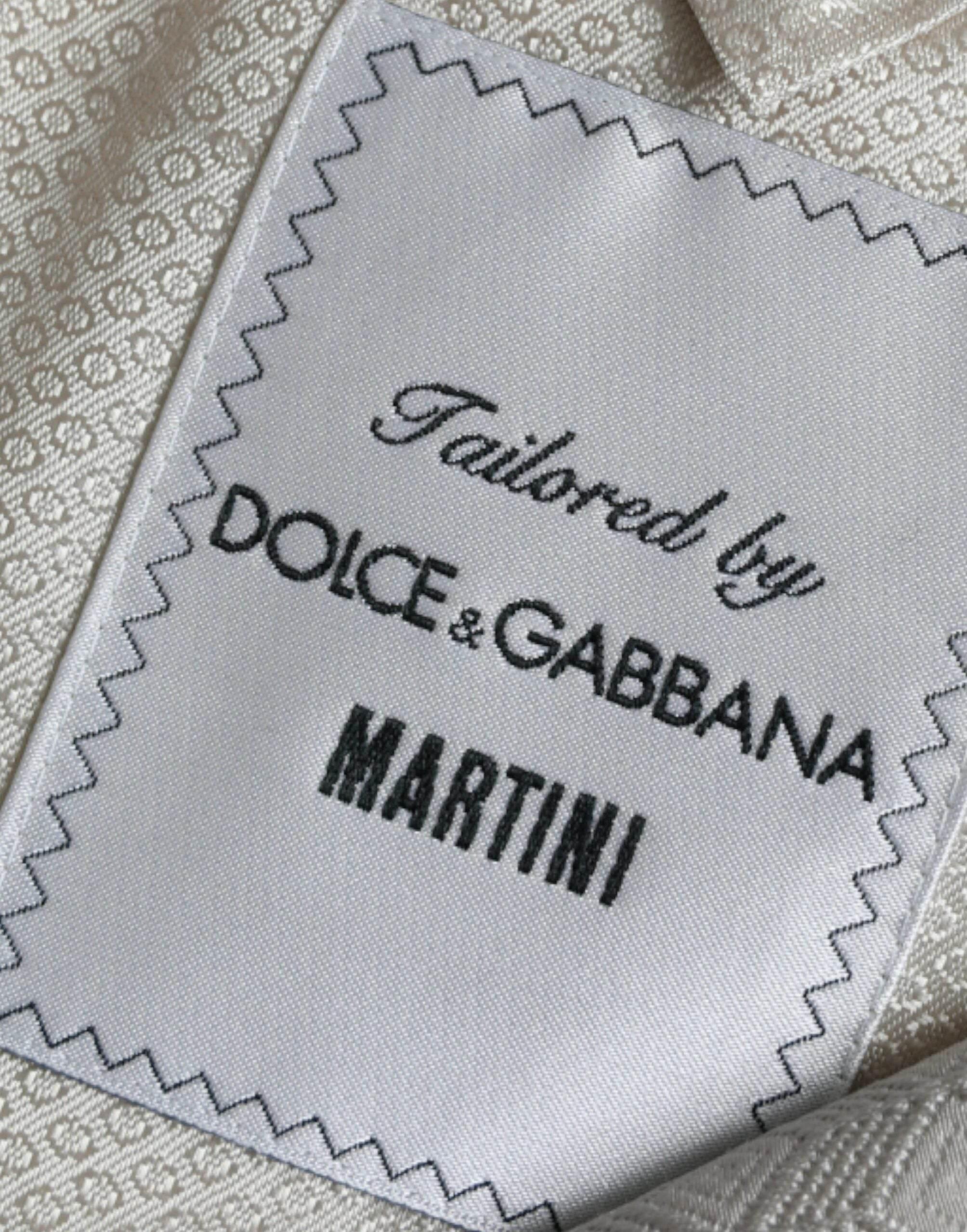 Dolce & Gabbana Beige MARTINI Single Breasted Coat Blazer - Hilstor