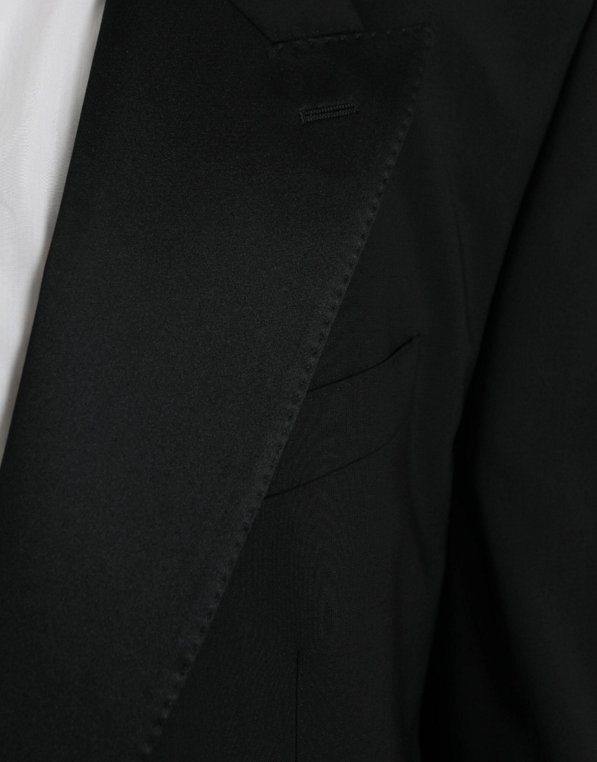 Dolce & Gabbana Black SICILIA Single Breasted Coat Blazer - Hilstor