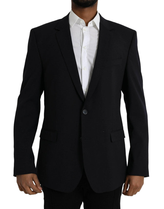 Dolce & Gabbana Black MARTINI Single Breasted Coat Blazer - Hilstor