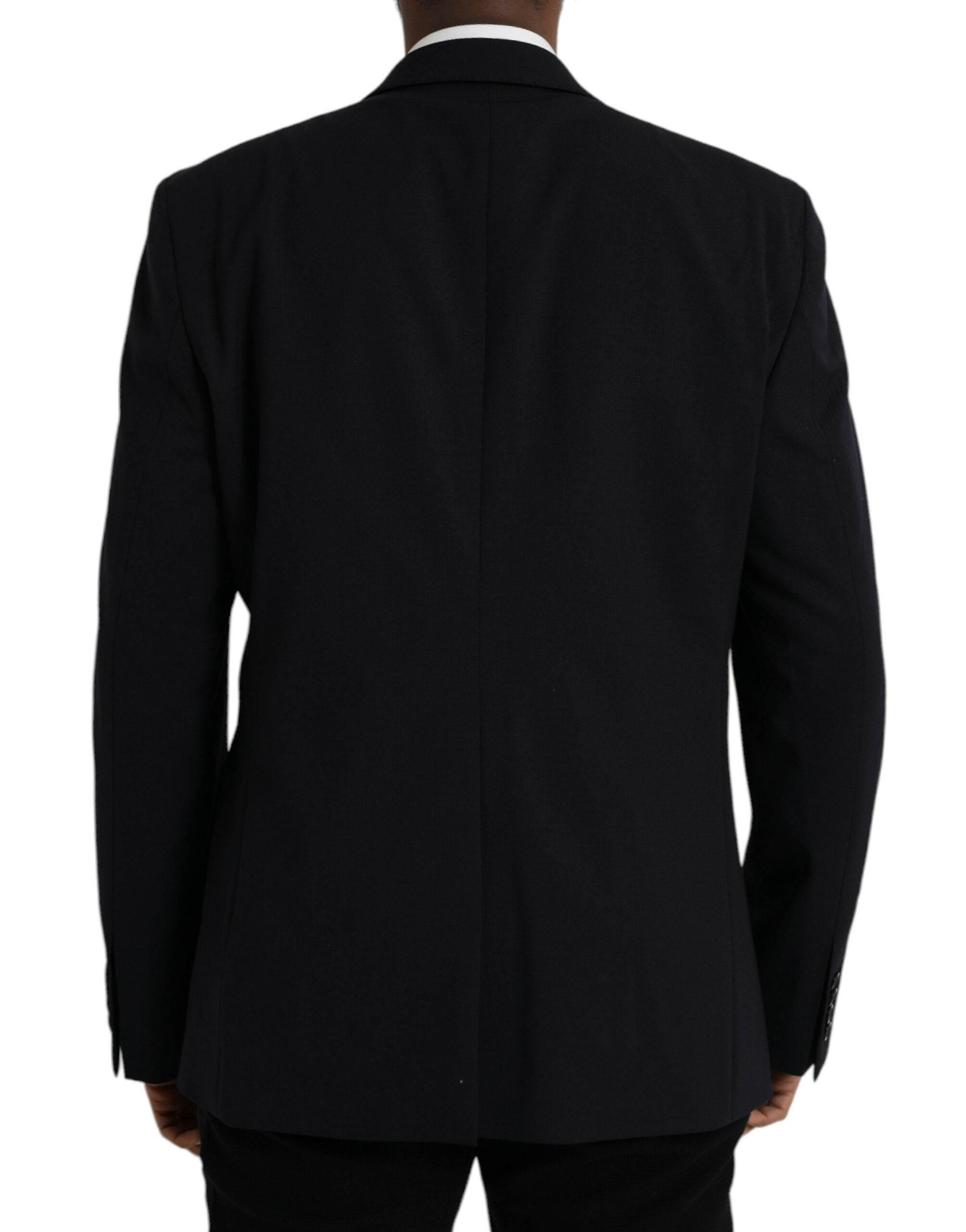 Dolce & Gabbana Black MARTINI Single Breasted Coat Blazer - Hilstor