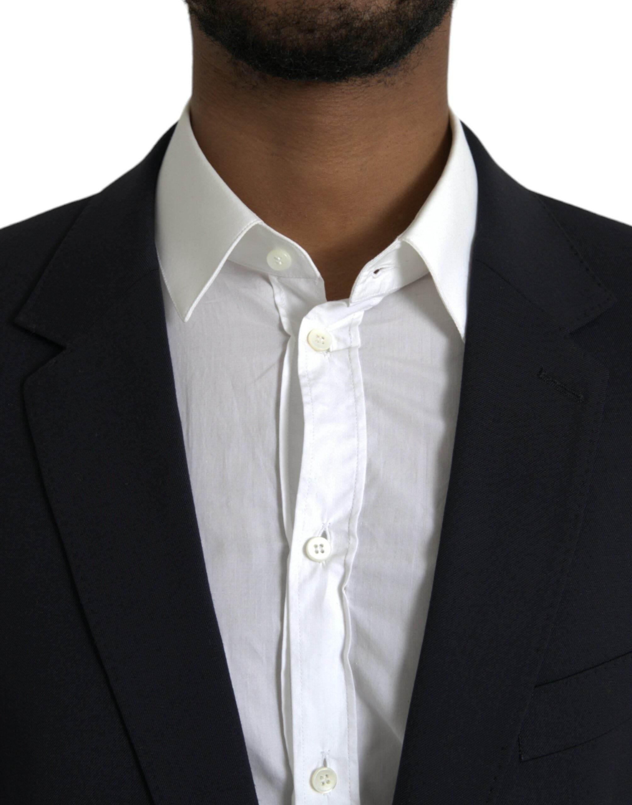 Dolce & Gabbana Black MARTINI Single Breasted Coat Blazer - Hilstor