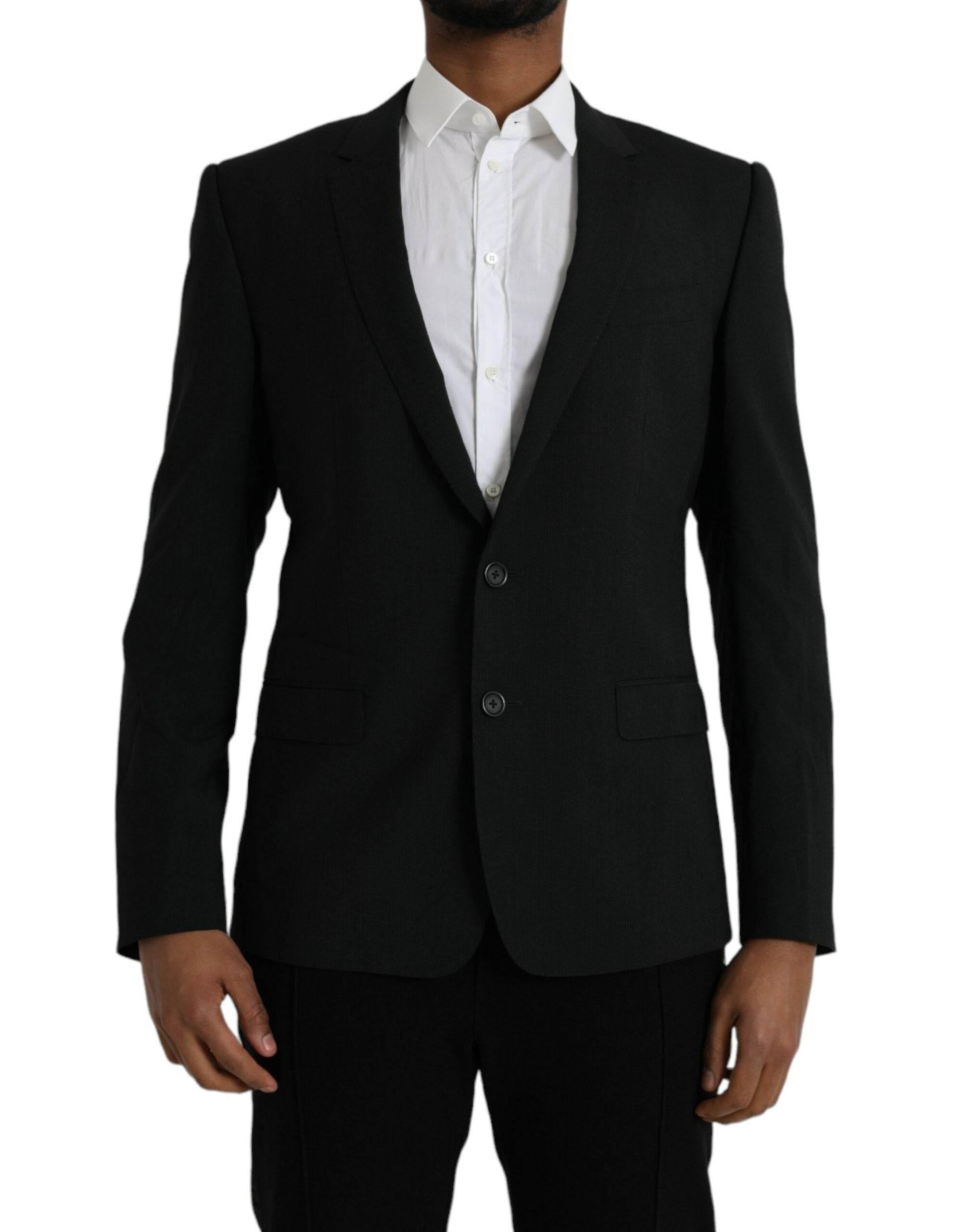Dolce & Gabbana Blue GOLD Notch Single Breasted Coat Blazer - Hilstor