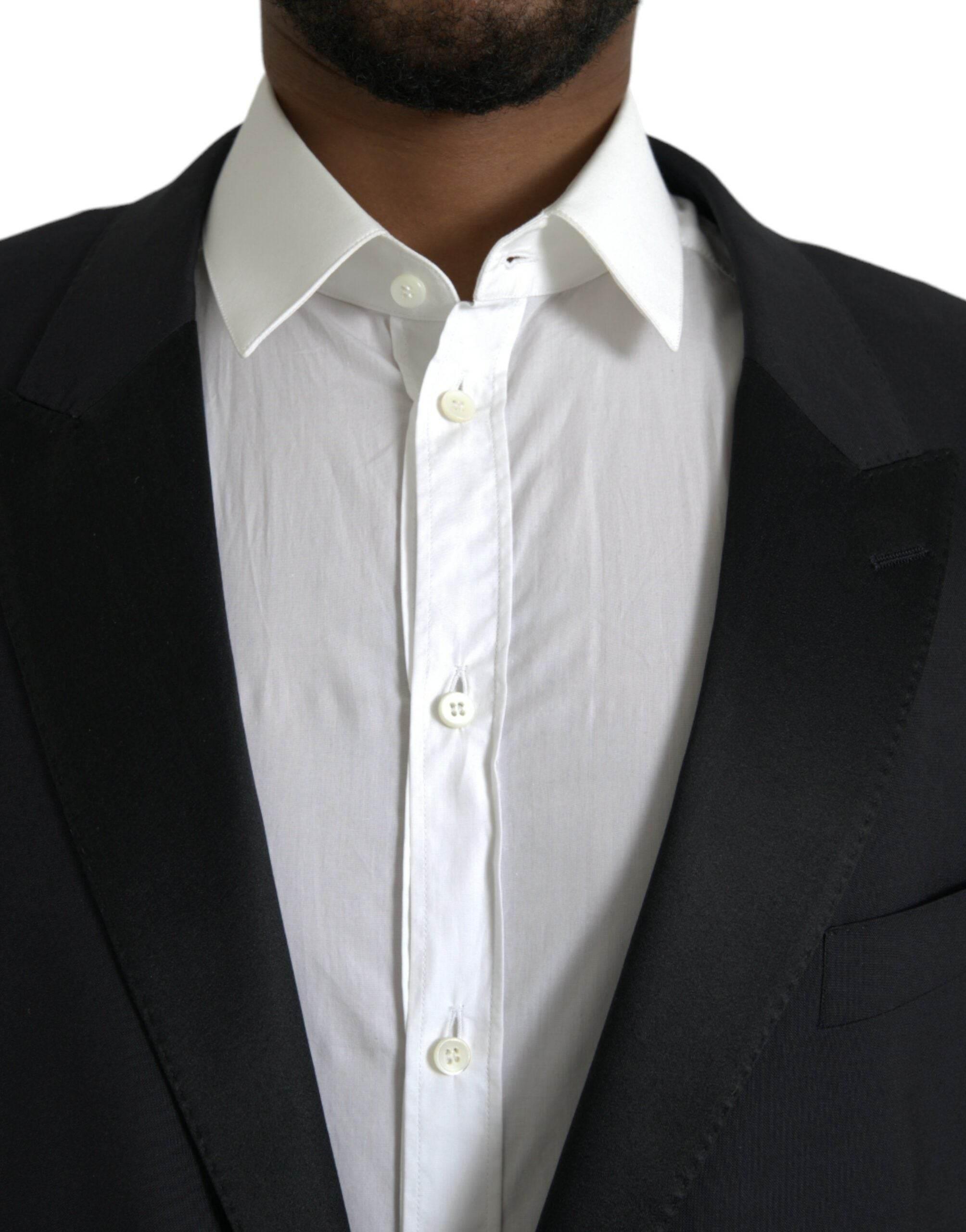 Dolce & Gabbana Blue MARTINI Single Breasted Coat Blazer - Hilstor