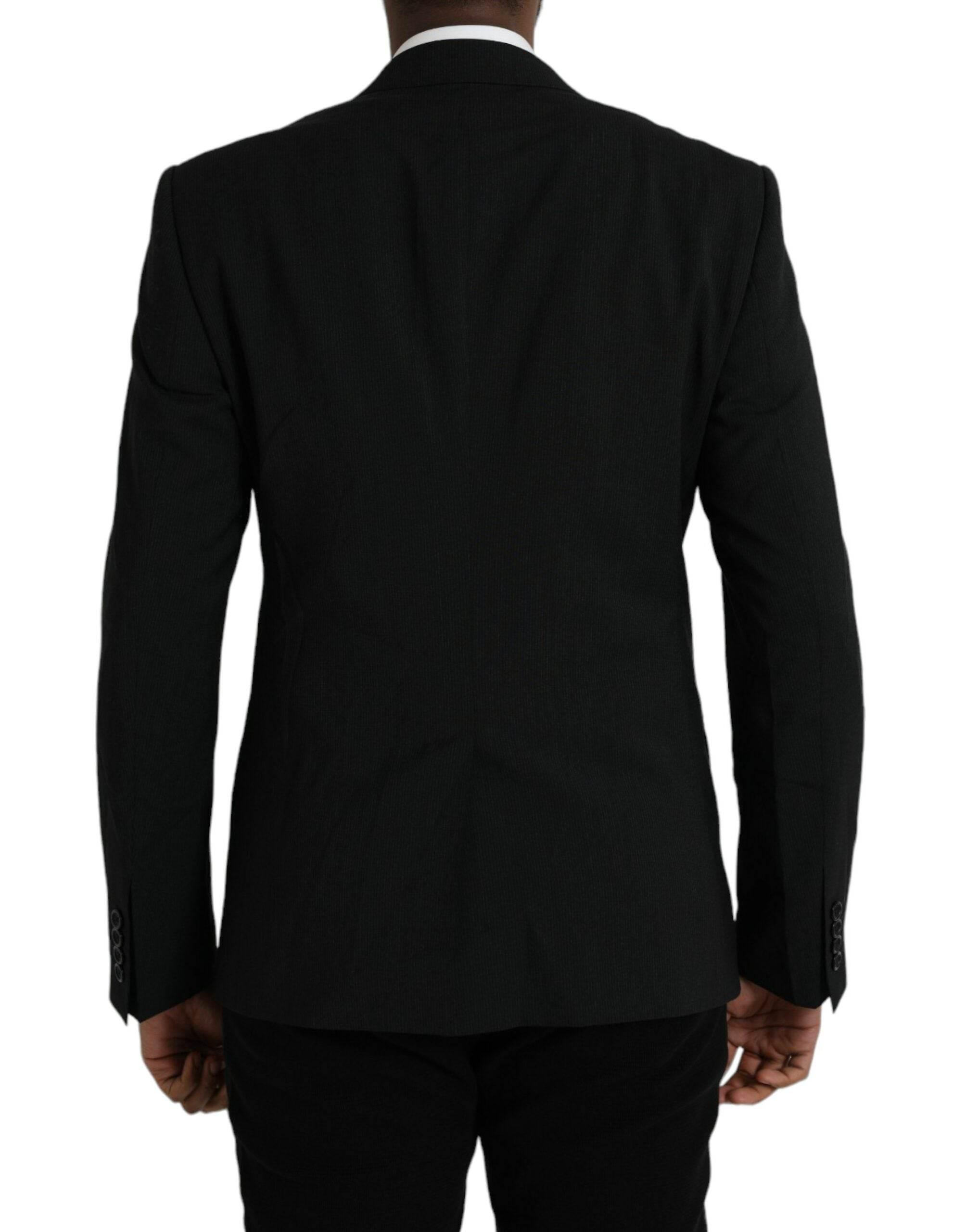 Dolce & Gabbana Blue MARTINI Shawl Single Breasted Blazer - Hilstor