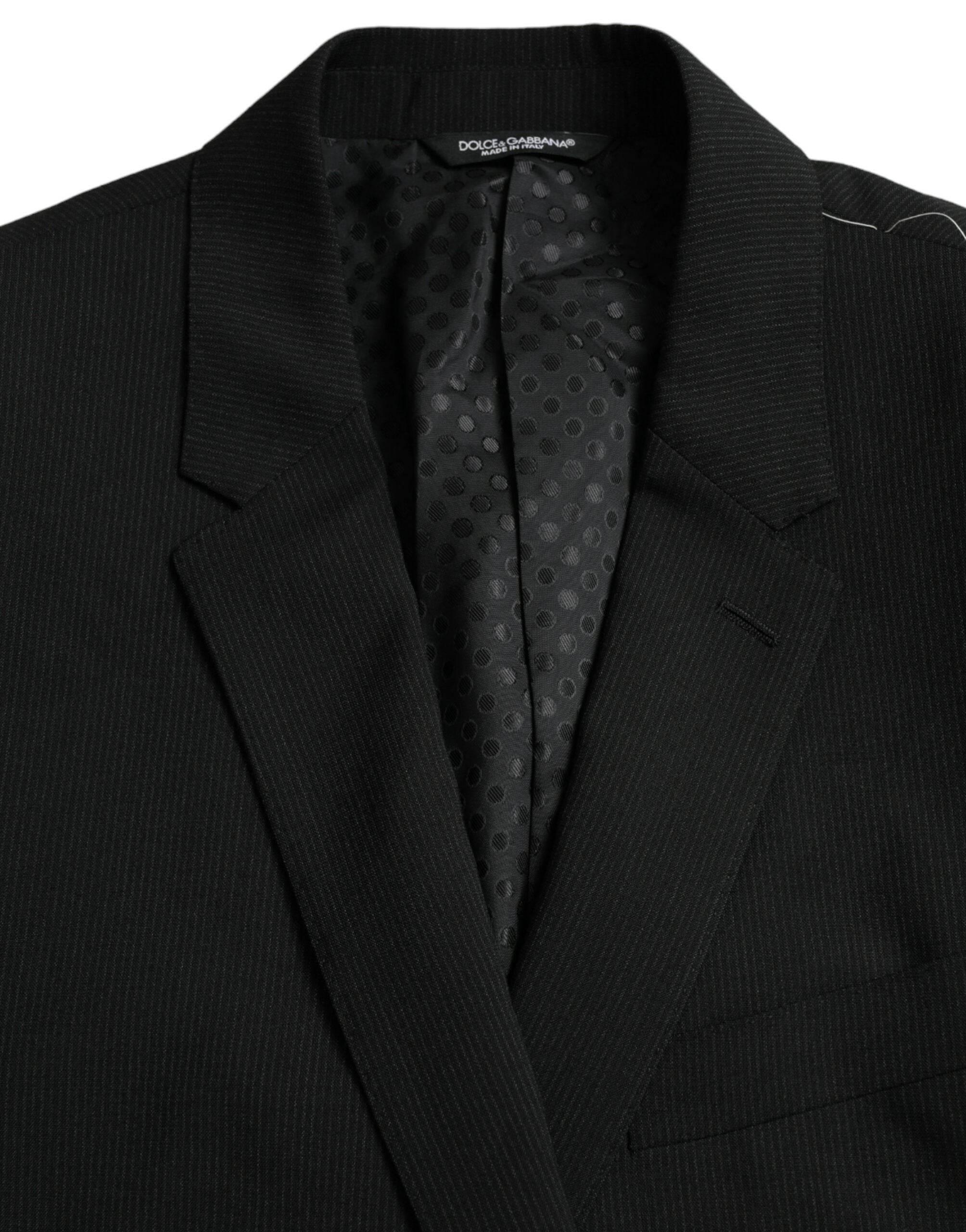Dolce & Gabbana Blue MARTINI Shawl Single Breasted Blazer - Hilstor