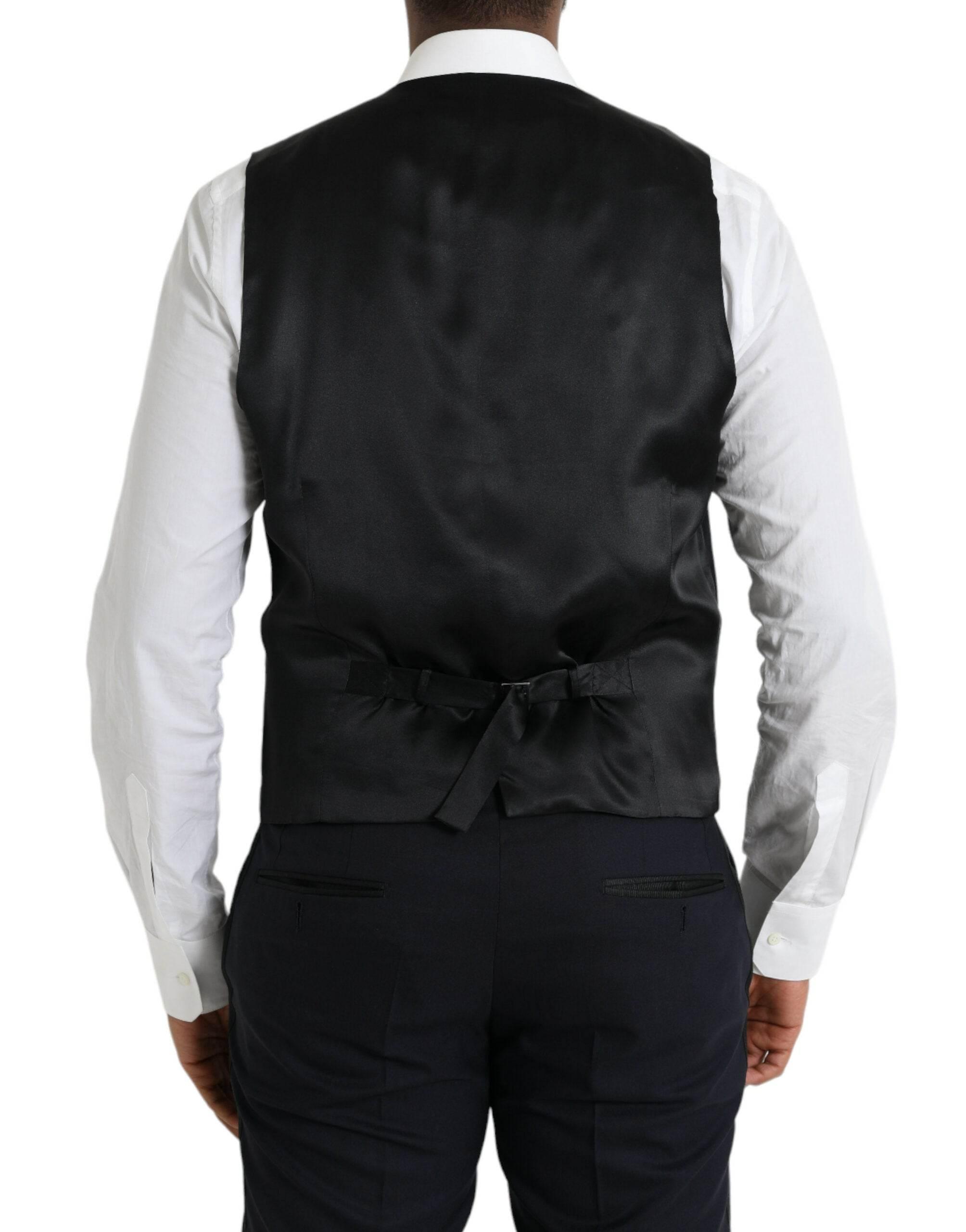 Dolce & Gabbana Dark Blue MARTINI Wool Formal 3 Piece Suit - Hilstor