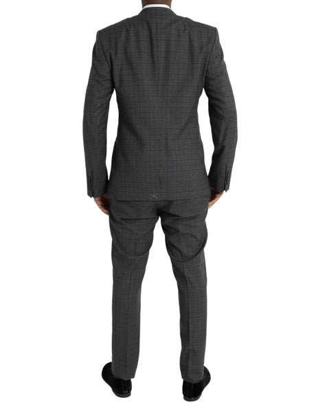 Dolce & Gabbana Gray Plaid Wool MARTINI Formal 2 Piece Suit - Hilstor