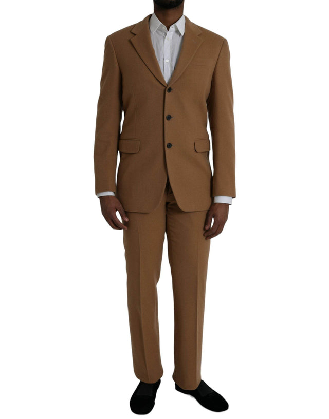 Prada Brown Cashmere 2 Piece Single Breasted Suit - Hilstor