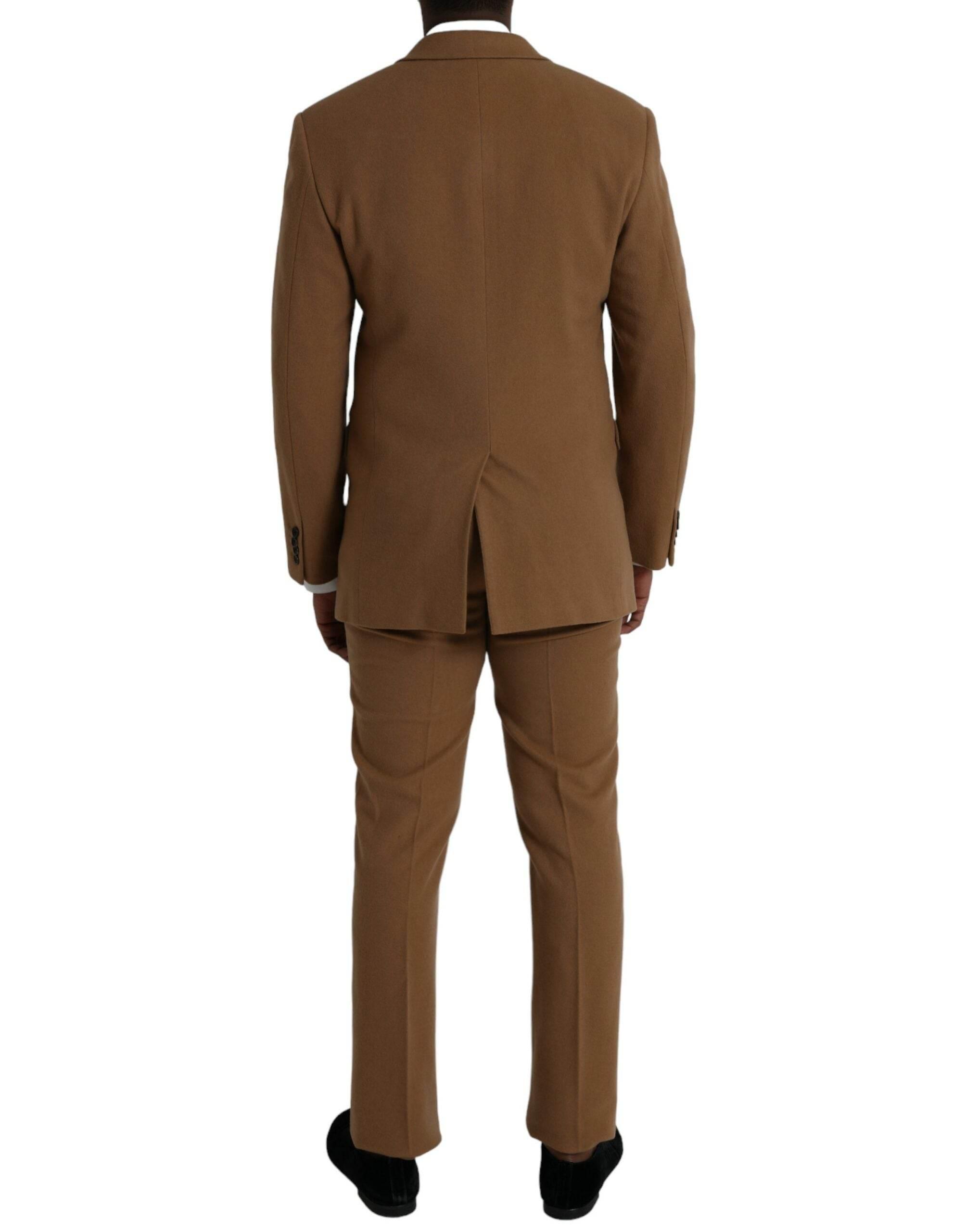 Prada Brown Cashmere 2 Piece Single Breasted Suit - Hilstor