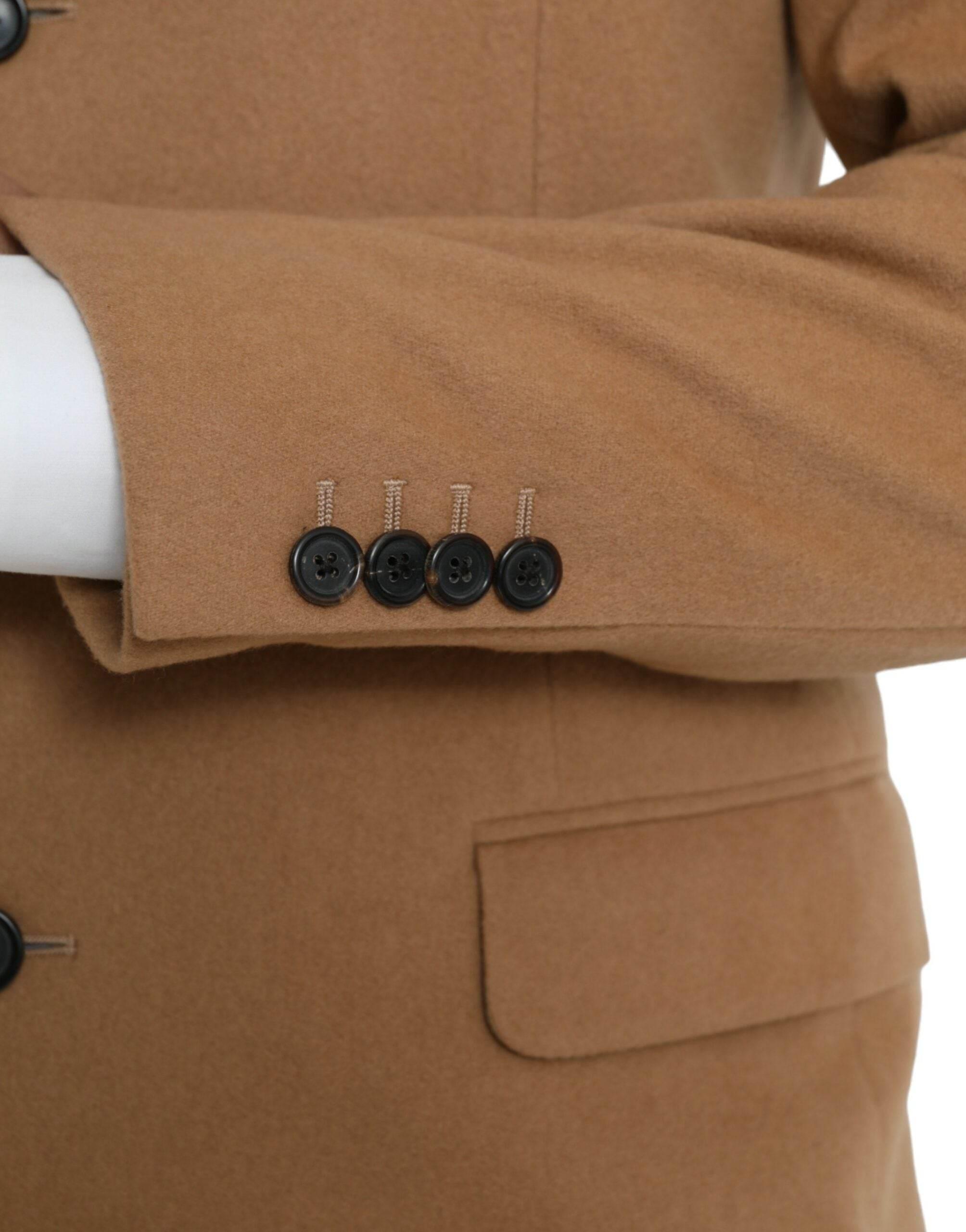 Prada Brown Cashmere 2 Piece Single Breasted Suit - Hilstor